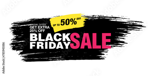 Black friday sale banner layout design