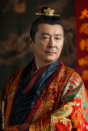 The portrait of actor dressing Chinese clothes
