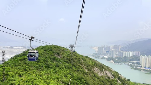 Ngong Ping 360, Hong Kong - Apir 14th 2024 - 
Ngong Ping 360 is a bicable gondola lift on Lantau Island in Hong Kong. photo