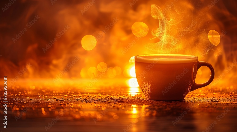 Closeup Shot Genre Premium Coffee Emotion Invigorating Scene Fresh coffee beans with a steam swirl above against a black background Closeup Shot Genre Premium Coffee Emotion Invigorating Scene Fresh coffee beans with a steam swirl above against a black background