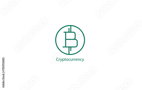Art & IllustrCryptocurrency Icon: Vector Illustration Symbolizing Digital Currency and Blockchain Technologyation