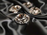 Diamond April Birthstone Gem Gemstone Princess Round Solitaire Loose Stone Jewel Crystal Background Image