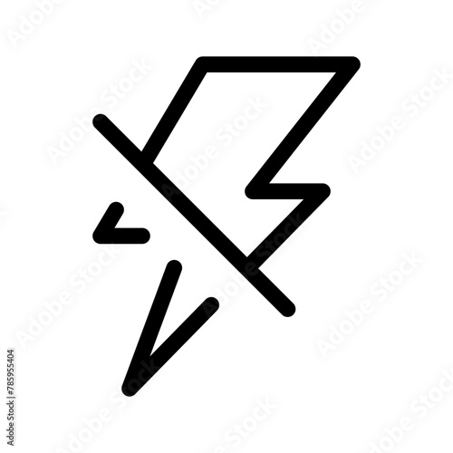 Flash Off Icon Vector Symbol Design Illustration