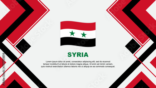 Syria Flag Abstract Background Design Template. Syria Independence Day Banner Wallpaper Vector Illustration. Syria Banner