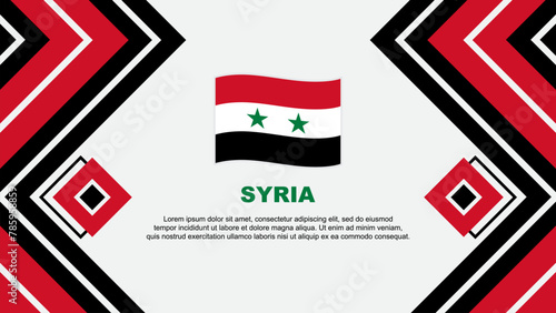 Syria Flag Abstract Background Design Template. Syria Independence Day Banner Wallpaper Vector Illustration. Syria Design