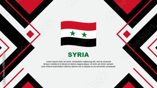 Syria Flag Abstract Background Design Template. Syria Independence Day Banner Wallpaper Vector Illustration. Syria Illustration