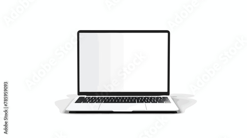 Modern thin laptop notebook or ultrabook photo