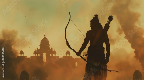 DUSSEHRA- abstract illustration of dussehra,Rama Navami.illustratioin photo