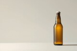Bottle of beer on a white background with a place for text