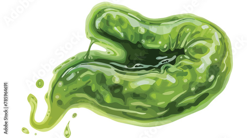 Realistic medical illustration of nausea stomach 