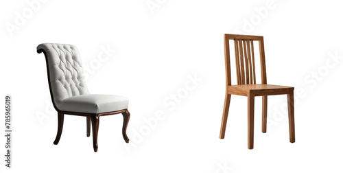 set of chair isolated on transparent background