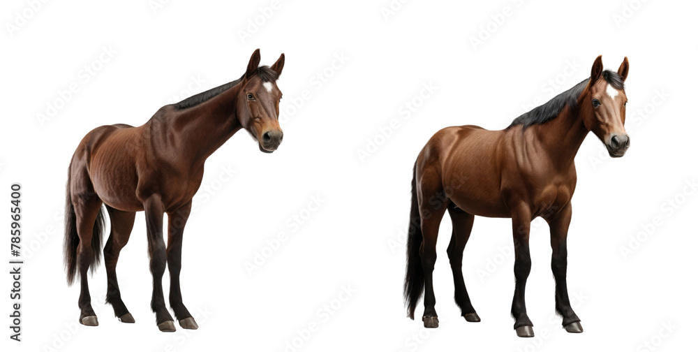 Naklejka premium set of colt isolated on transparent background
