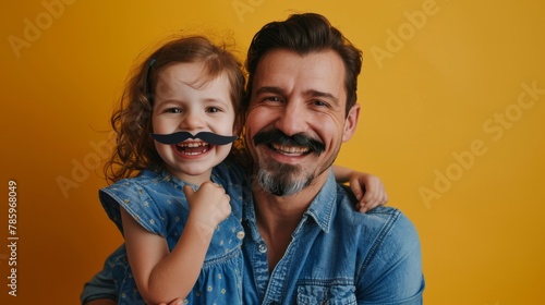 Father and Daughter Sharing a Moment photo