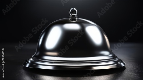 Large metal dish with a lid. photo