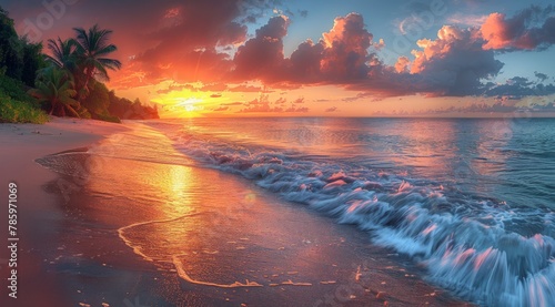 Crimson Tide at Tropical Sunset © zeng