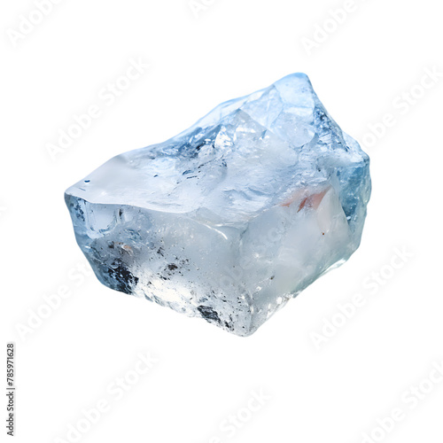 ice cubes on transparent background 3d rendering
