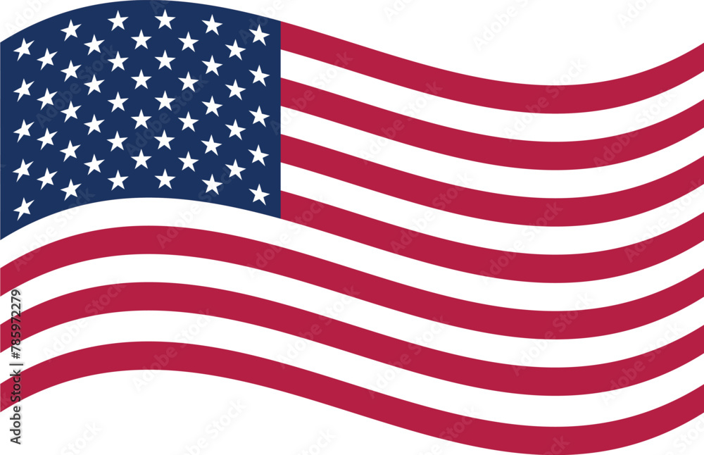 Obraz premium American flag vector on white with grange texture. 