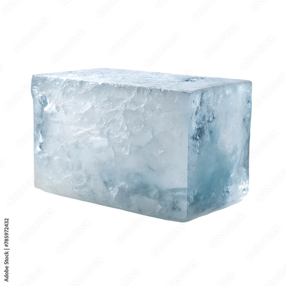ice cubes on transparent background 3d rendering