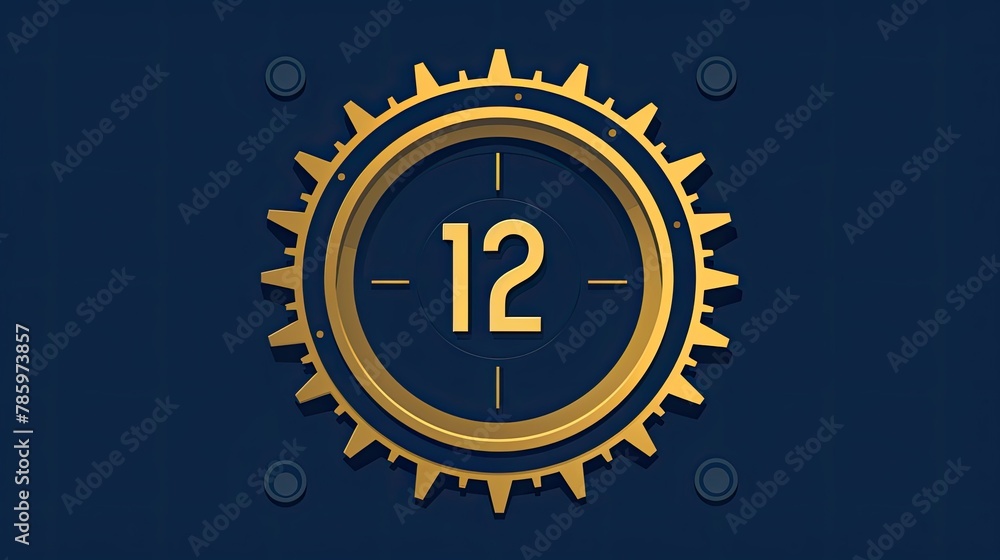 Fototapeta premium Steampunk Analog Clock Close-Up with Gear Design