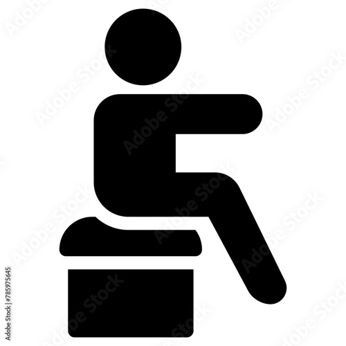 physiotherapy icon, simple vector design