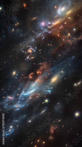 Enchanting Symphony of Distant Stars: A Spectacular View of an Outer Space Galaxy