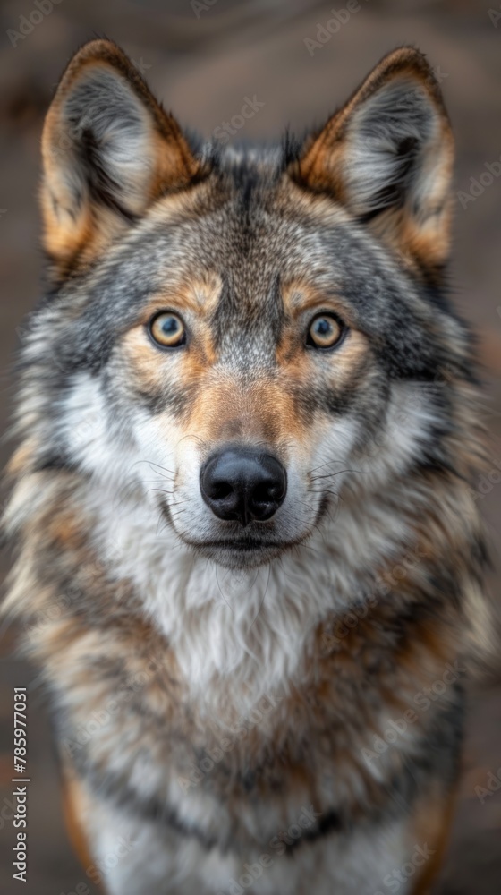 Fototapeta premium portrait Northwestern wolf in natural environment