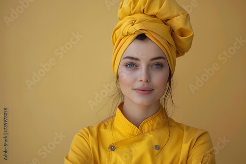 Woman Wearing Yellow Turban