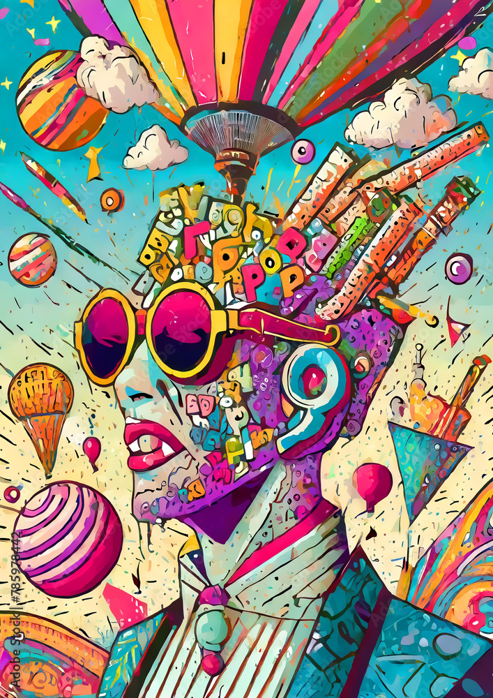 Obraz premium ユニークで芸術的なデジタルイラスト