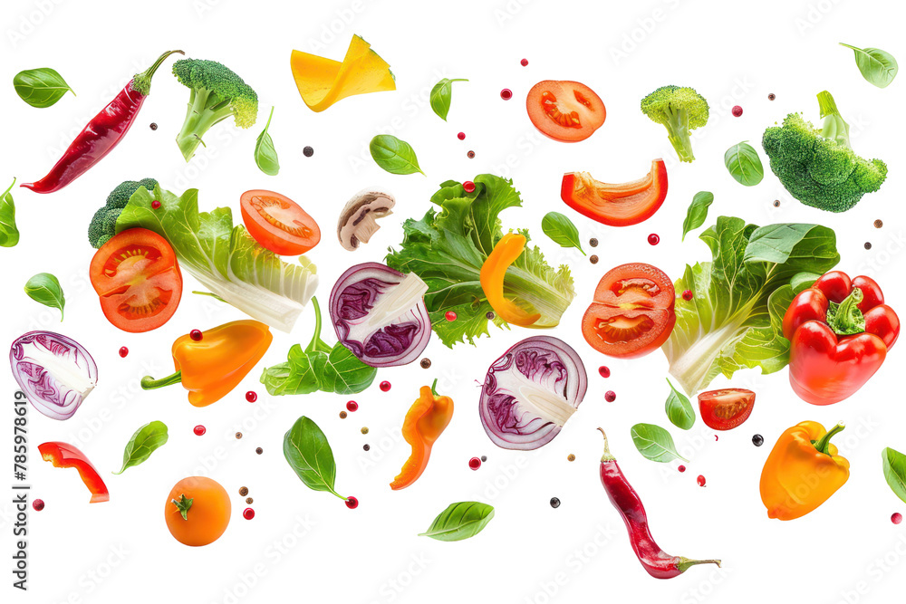 Flying vegetables
.isolated on white background Flying vegetables
.isolated on white background