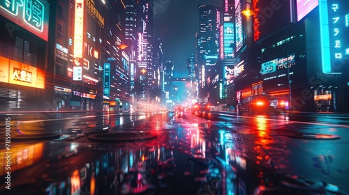 A futuristic city skyline illuminated by the soft glow of neon lights and holographic displays  a dazzling testament to the transformative power of advanced lighting technology in shaping urban 