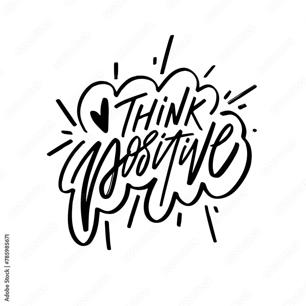 Think positive bold black lettering on a white background. Think positive bold black lettering on a white background.
