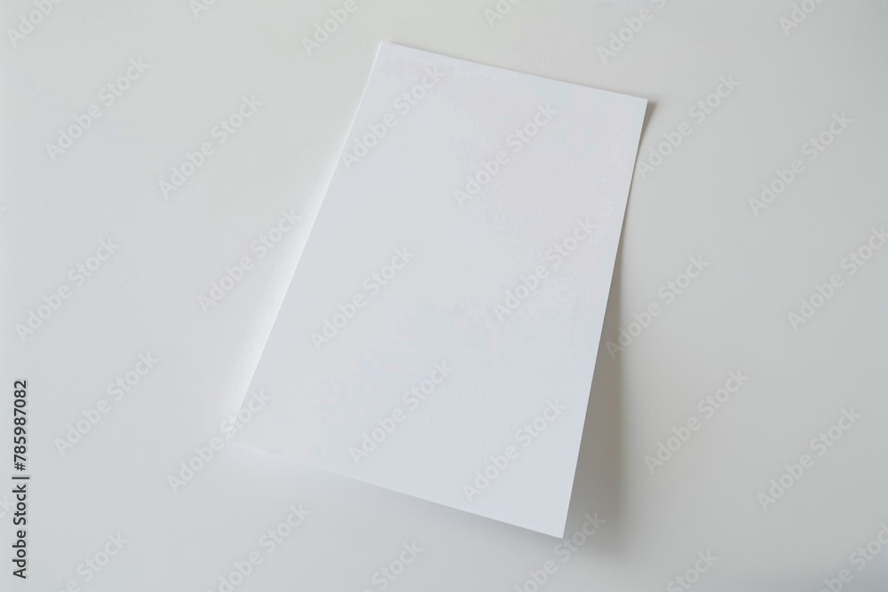 Blank paper mockup created with Generative AI Blank paper mockup created with Generative AI