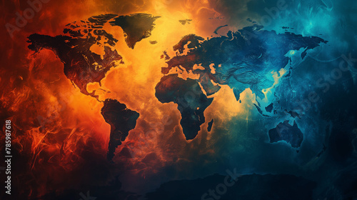 world map abstract background.