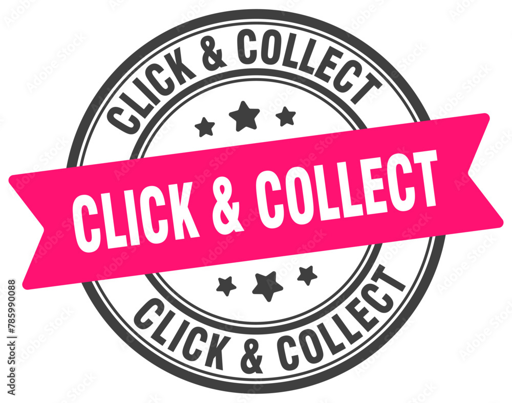 click & collect stamp. click & collect label on transparent background. round sign click & collect stamp. click & collect label on transparent background. round sign