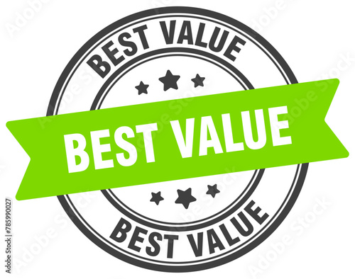 best value stamp. best value label on transparent background. round sign