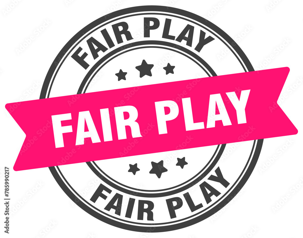 fair play stamp. fair play label on transparent background. round sign