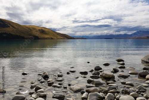 Wunderschöner Ausblick am Lake Tekapo in Neuseeland  photo