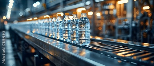 Symphony of Bottling: The Rhythmic Precision of Beverage Production. Concept Beverage Manufacturing, Bottling Process, Rhythmic Precision, Factory Automation, Quality Control
