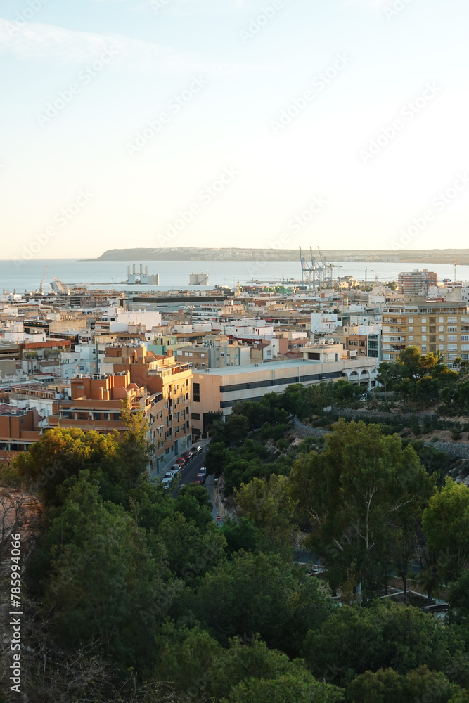 The view from San Fernando’s Castle, Alicante, Spain	 - obrazy, fototapety, plakaty 