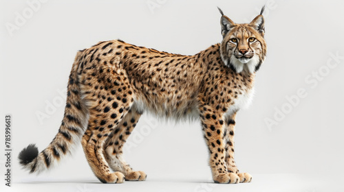 Cheetah in white background