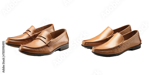 set of loafers isolated on transparent background