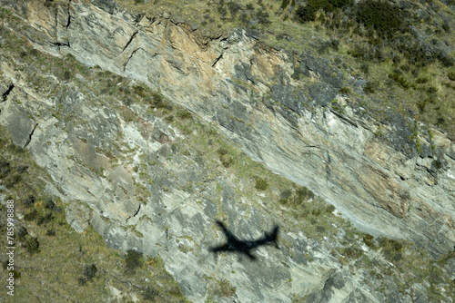 Foto aus dem Flugzeug auf dem Weg zum Milford Sound Berge Seen 