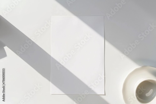 Blank paper mockup created with Generative AI