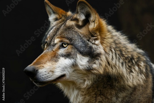 Close-up portrait of a wolf  Canis lupus 