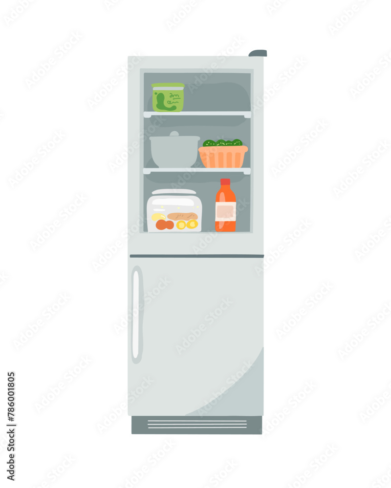 Refrigerator with food Refrigerator with food