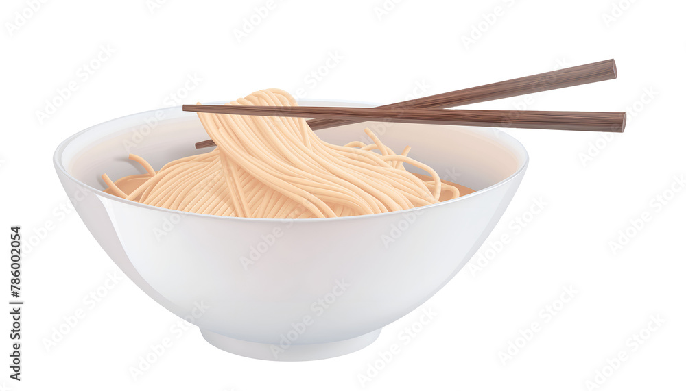 Instant noodle with chopsticks Isolated Instant noodle with chopsticks Isolated