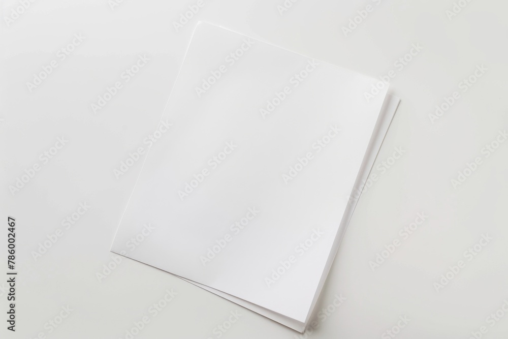 Blank paper mockup created with Generative AI Blank paper mockup created with Generative AI