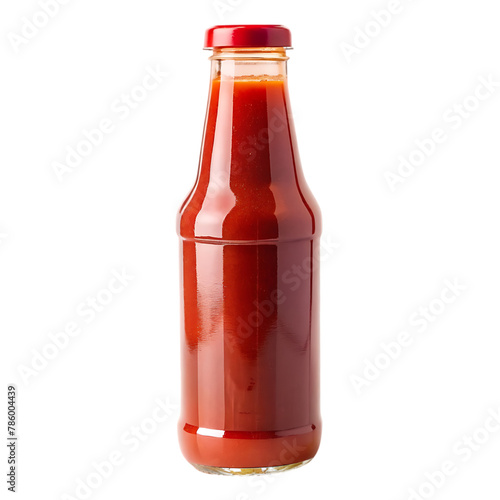 Bbq sauce bottle isolated on transparent background