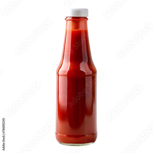 Bbq sauce bottle isolated on transparent background