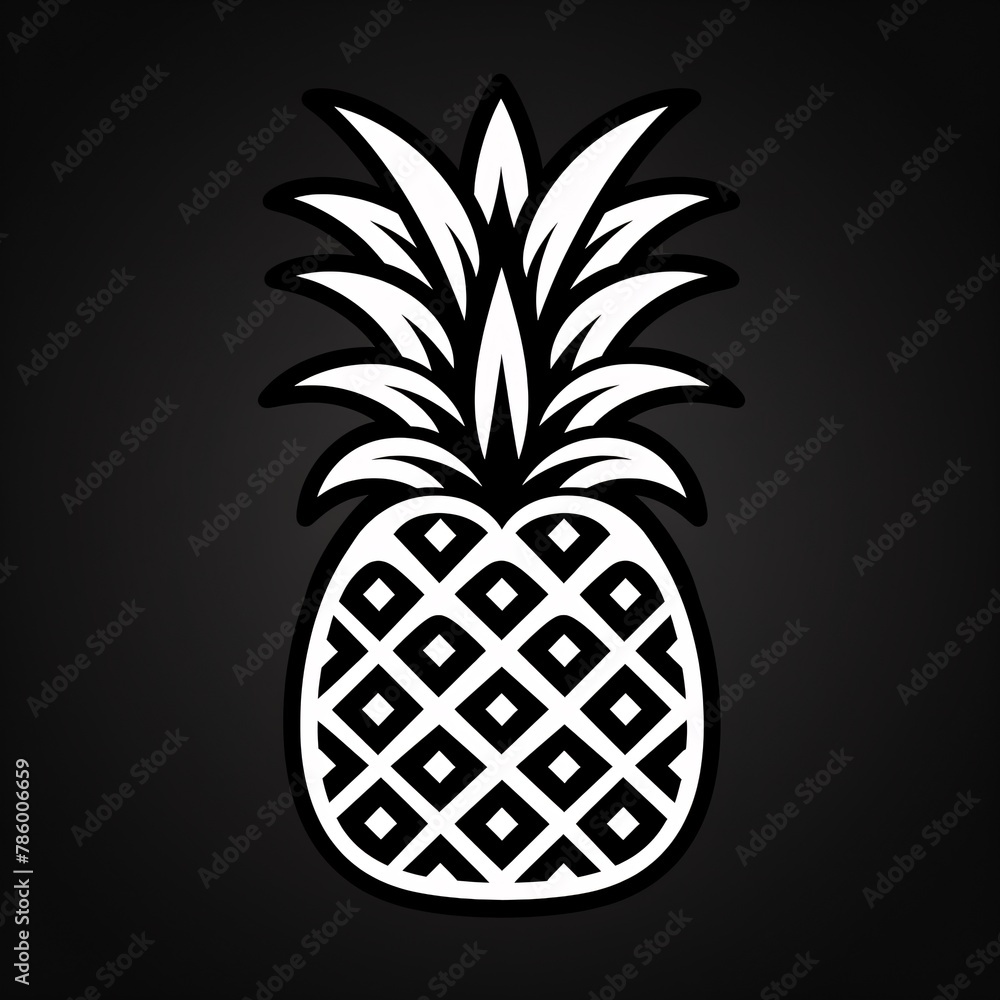 illustration of a pineapple in a background illustration of a pineapple in a background